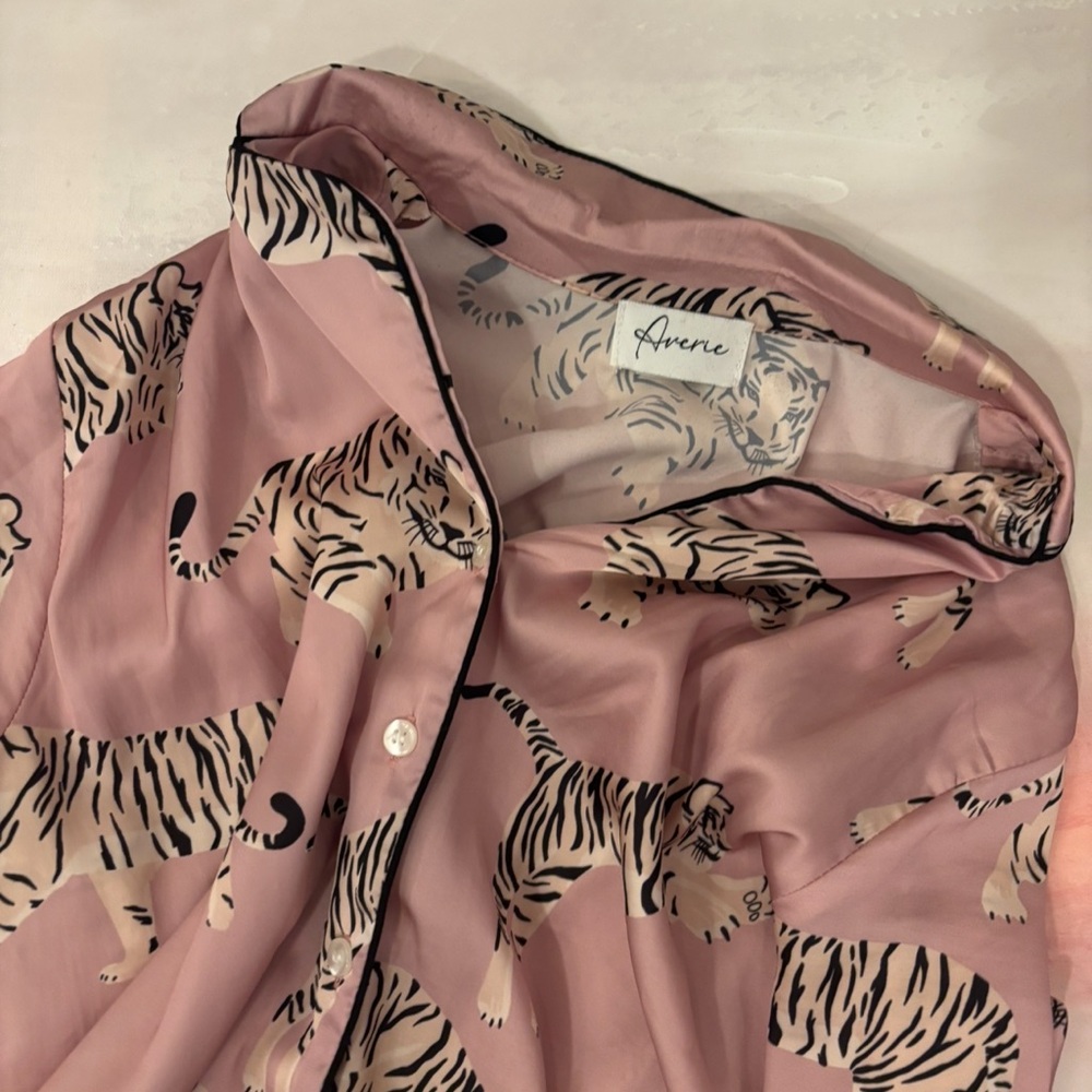 Leopard Print Silky PJ Set
